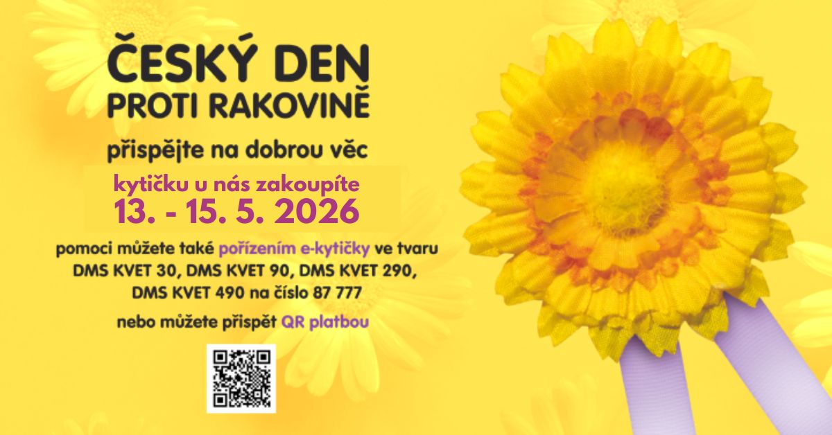 Jsme zapojeni do sbírky Českého dne proti rakovině!